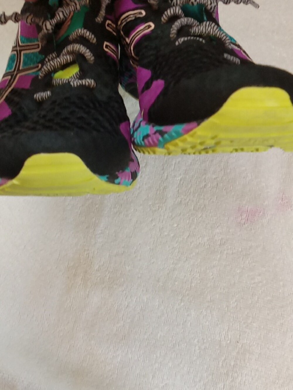 ASICS Gel Noosa TRI 12 Women's Black Sneakers with Teal, Purple & Lime Accents - Picture 6 of 10
